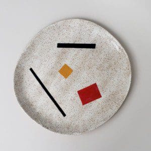 Suprematism Inspired Off Round Platter
