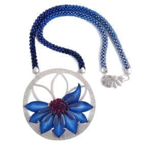 Big Blue Bloom Necklace