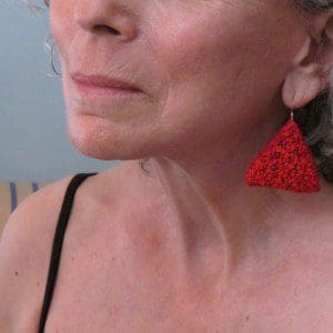 Redangles / Embroidered Earrings