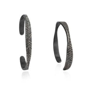 Forged Feather Cuff Bracelet