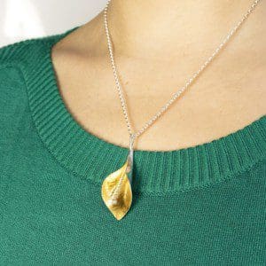 Hidden Gold Peace Lily Pendant