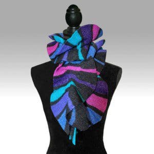 Royal Striped Scarf: Peacock
