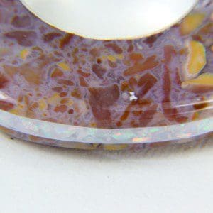 Confetti Agate Ring with Opal Channel Inlay