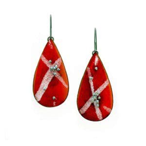 Astra Stellar Wind Red Sugared Earrings