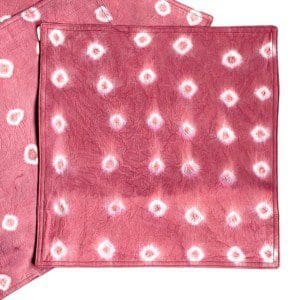 Shibori Hand Dyed Placemats in Red (Set of 4)