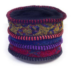 Chenille Star Tuck Hat - Scarlet/Kenya