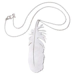 Osprey Feather Necklace in Sterling Silver