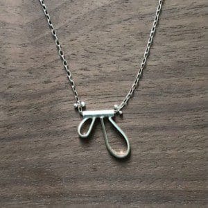 Winged Loops Necklace in Sterling Silver