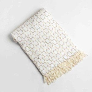Gauze Frosthatch Plush Lined Throw