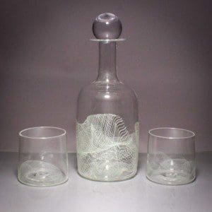 Spiral Cup and Decanter Set
