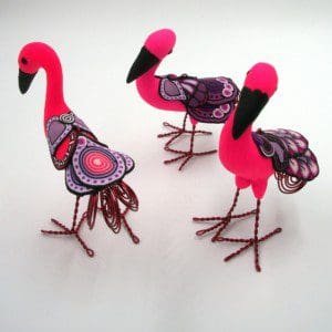 Set of 3 Flamingo Ornaments