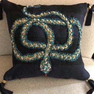 Jeweled Snake Cushion