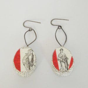 French Dictionary Portrait Earrings