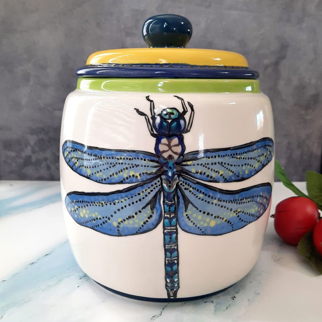 BUG OUT WARE Extra Large Lidded Jar- Dapper Dragonfly