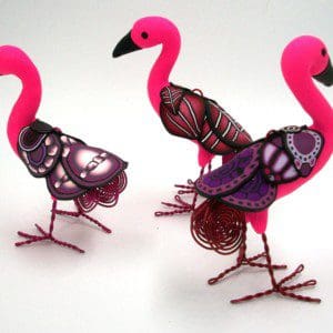 Set of 3 Flamingo Ornaments